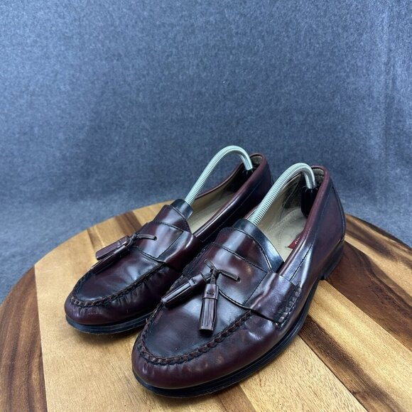 GH Bass Men\'s Harrison Burgundy Tassel Loafer Size 9.5EE main image 9